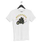 Maxspeed Café Racer Motorcycle T-Shirt. Retro Biker Graphic Tee for Men.